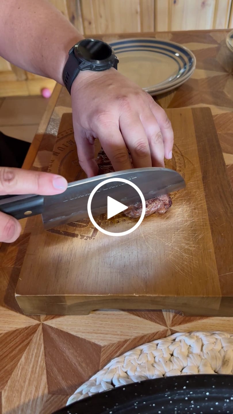 Customer video review of BraaiPlank™ Hammer Forged Butcher Knife