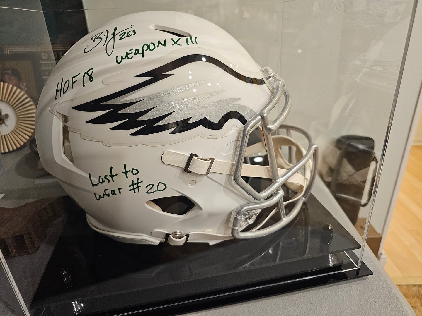 Customer photo review of Acrylic Full Size Football Helmet Display Case - Clear (A002/V44)