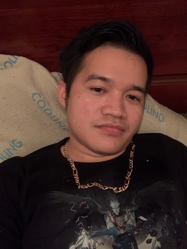 Customer photo review of FREE 9mm Figaro Gold Plated Hip Hop Chain Necklace - 24 Inch