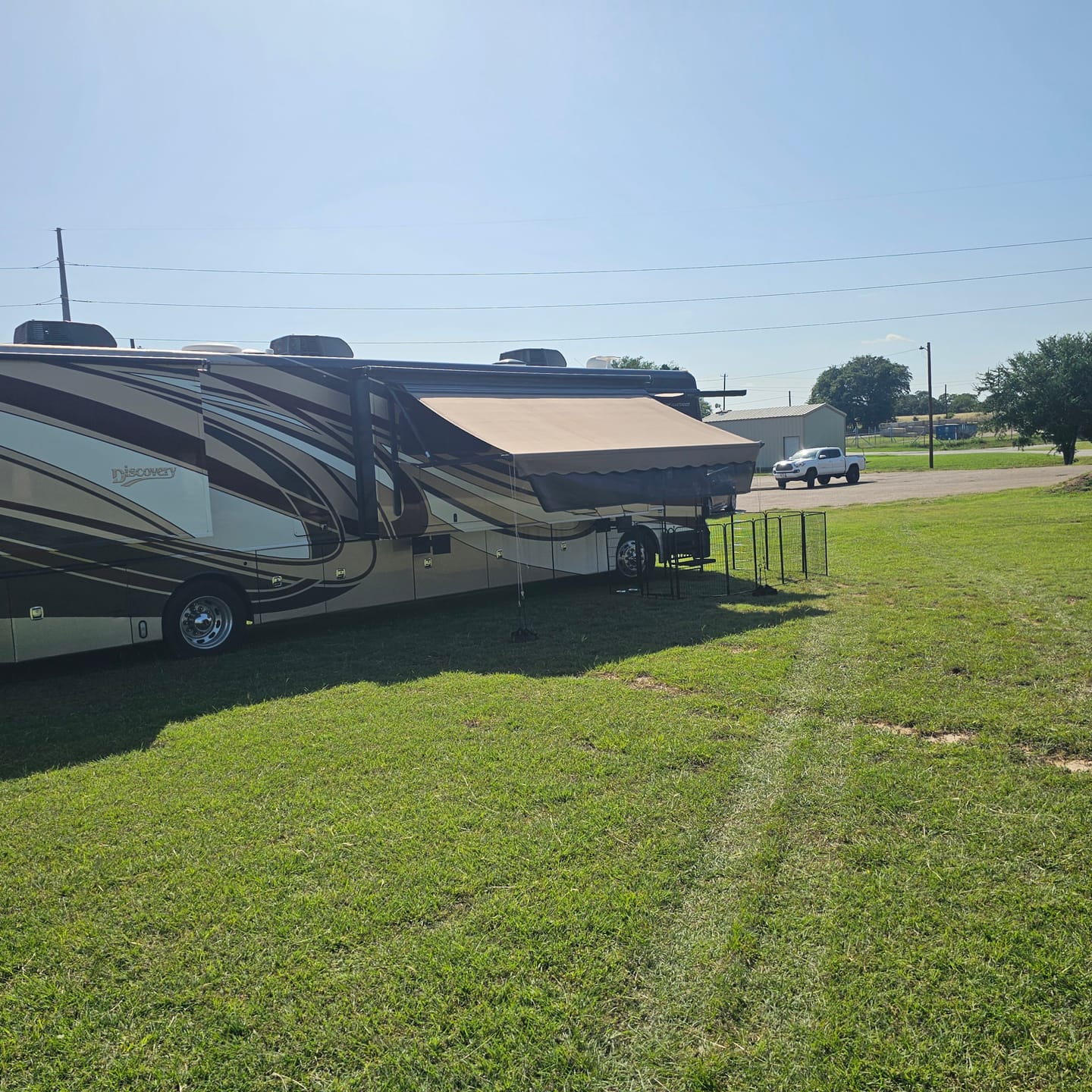 Customer photo review of RV Step Grid - Dog Barrier for RV Stairs