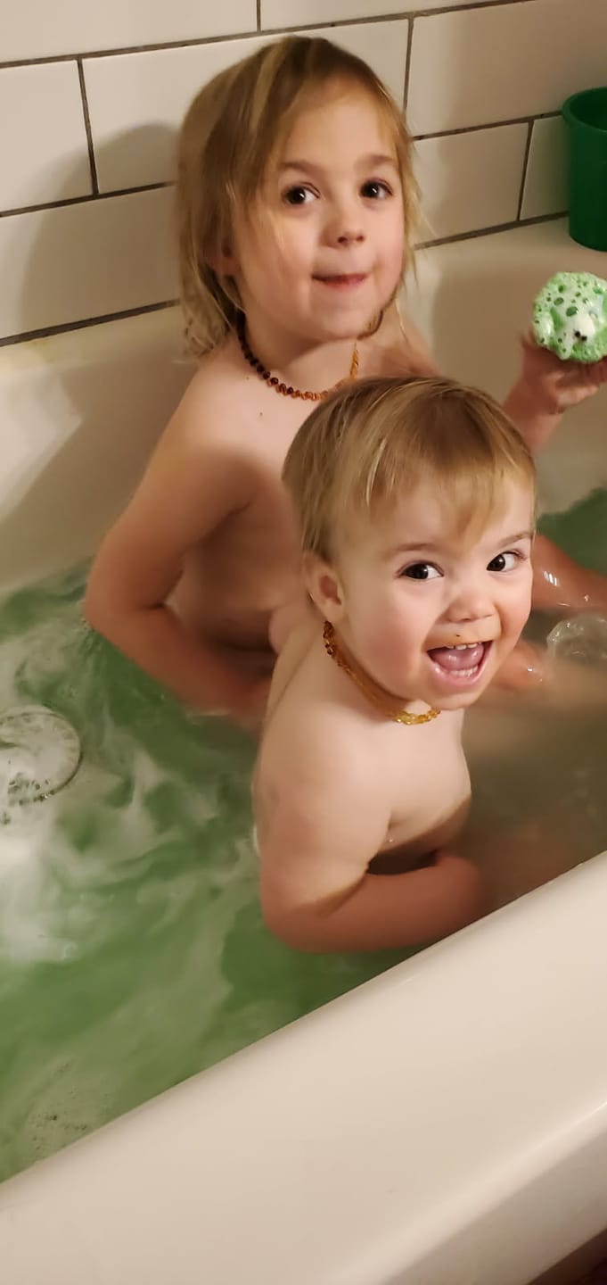 Customer photo review of BASICS GIRLS Surprise Kids Bath Bomb Bag with Surprise Toys Inside - 6 ct