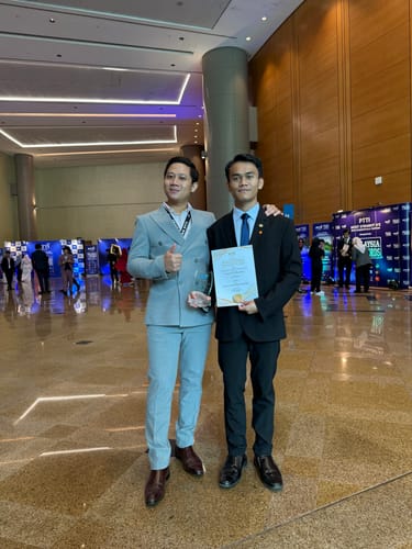 Customer photo review of Double Breasted Suit Blazer - Light Grey (Peak Lapel)