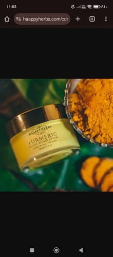 Customer photo review of Turmeric Night Repair Cream