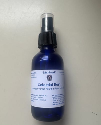 Customer photo review of Celestial Rest: Lavender Vanilla Pillow & Face Mist 2 fl oz