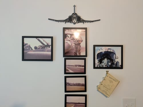 Customer photo review of F-4 Phantom Front Metal Aircraft Wall Art - NCP0556