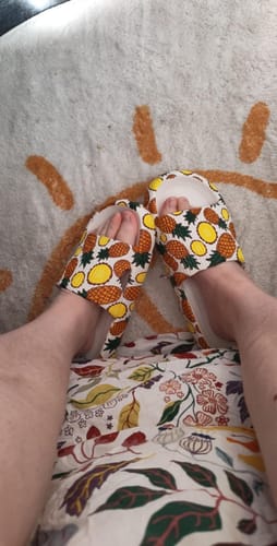 Customer photo review of HappyFlops Limited Editions