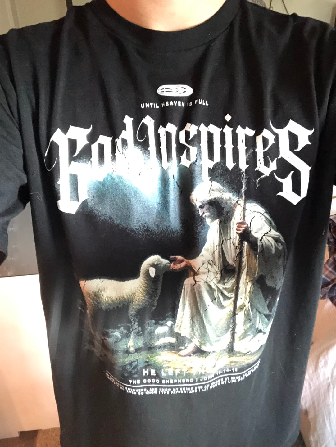 Customer photo review of Ascension 'Left the 99' Staple T-Shirt