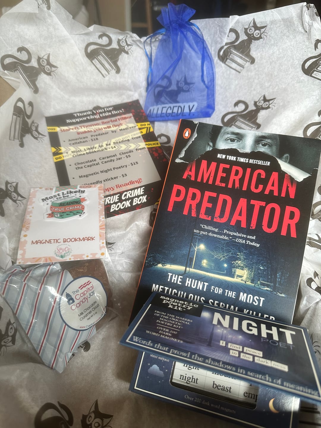 Customer photo review of Bi-monthly True Crime Book Box