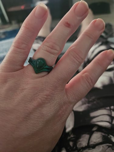 Customer photo review of NEW - Limited Edition! Pearl Colors Silicone Diamond Rings