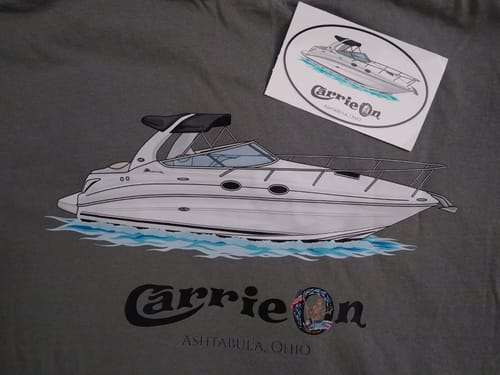Customer photo review of Custom Digital Boat Artwork