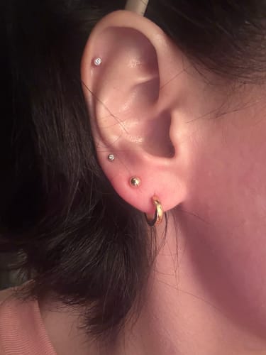 Customer photo review of Chunky Gold Huggies