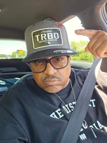 Customer photo review of Maryland Blackout Plate Hat