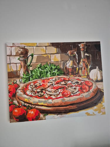 Customer photo review of Malen nach Zahlen - Italienische Pizza