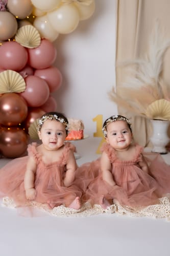 Customer photo review of Daphne Dress in Dusty Rose