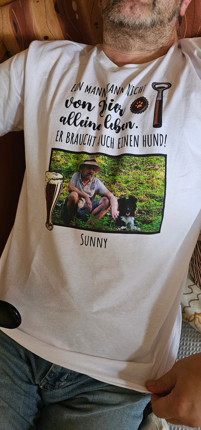 Customer photo review of Bier & Wuff - Individuelles T-Shirt