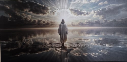 Customer photo review of Walking on Water - Faith Wall Art III