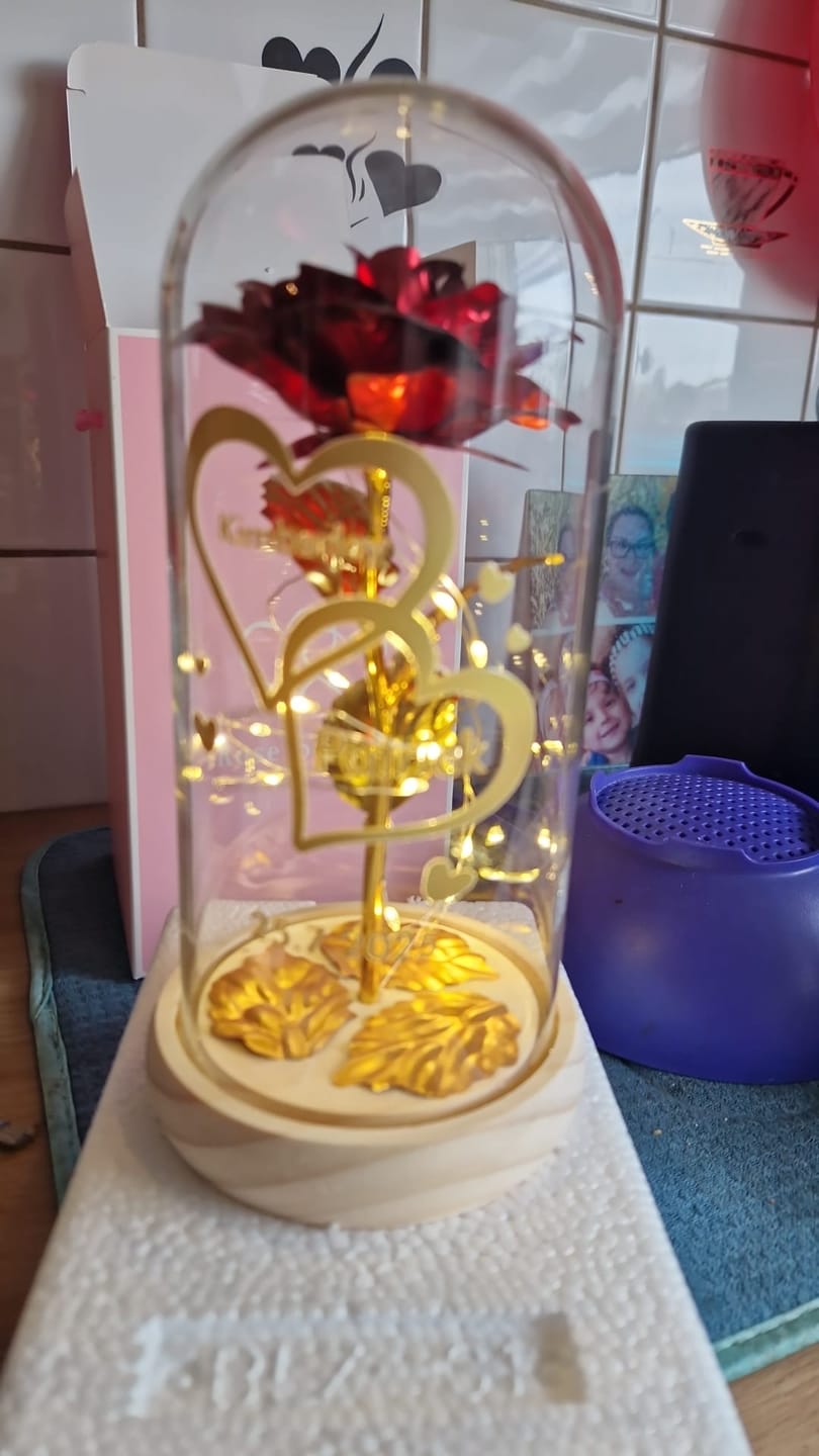 Customer photo review of Ich liebe dich - Paar-Goldene Rose
