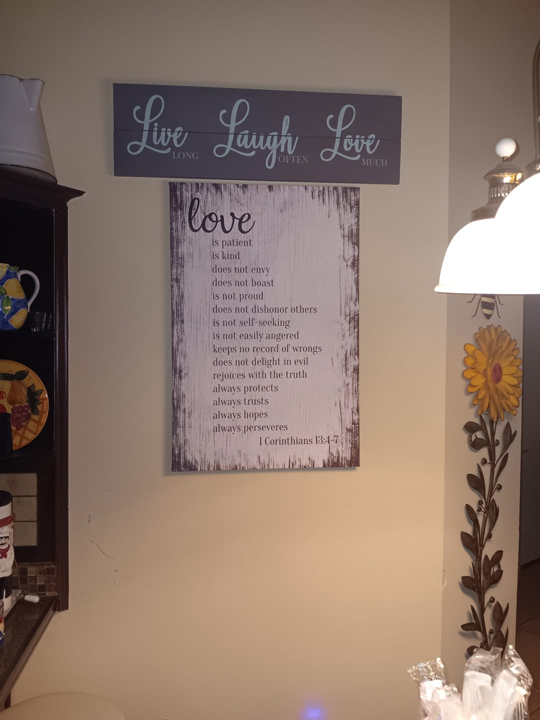 Customer photo review of "Love Is Patient, Kind.." Corinthians Premium Canvas