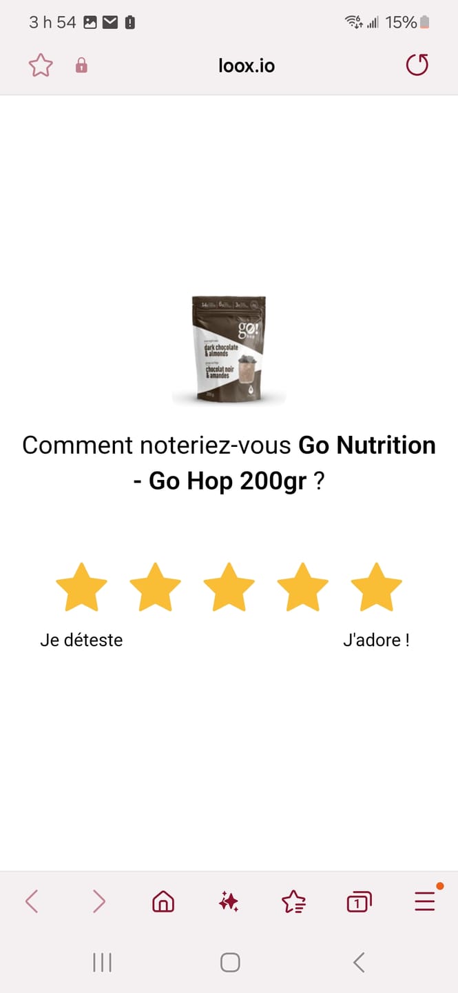 Customer photo review of Go Nutrition - Go Hop 200gr