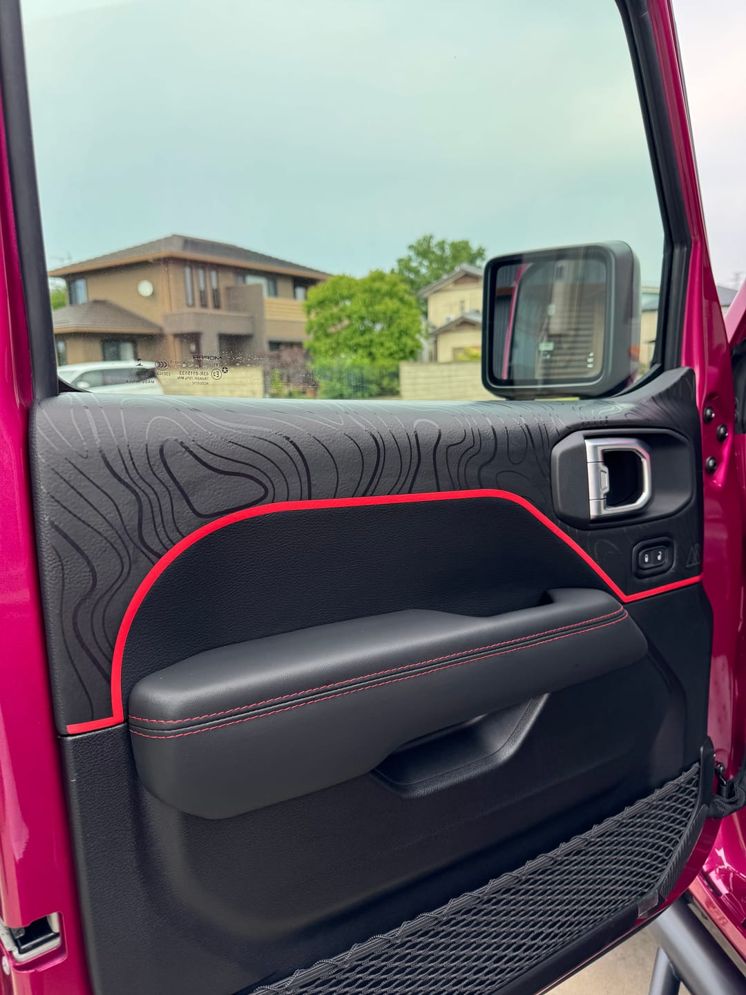Customer photo review of 2018+ Wrangler JL Door Skins | Black Topo