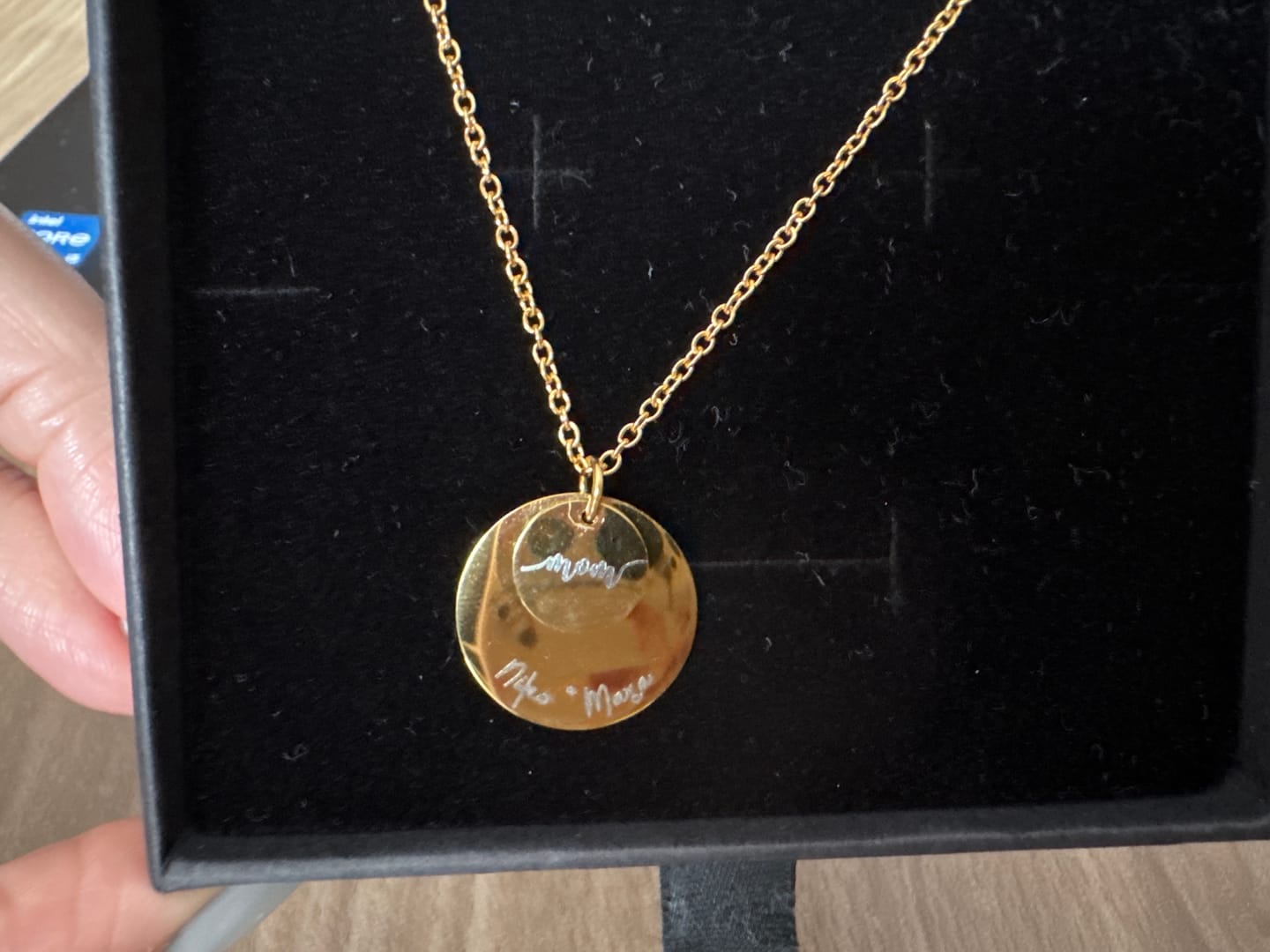 Customer photo review of Necklace: Double Pendant