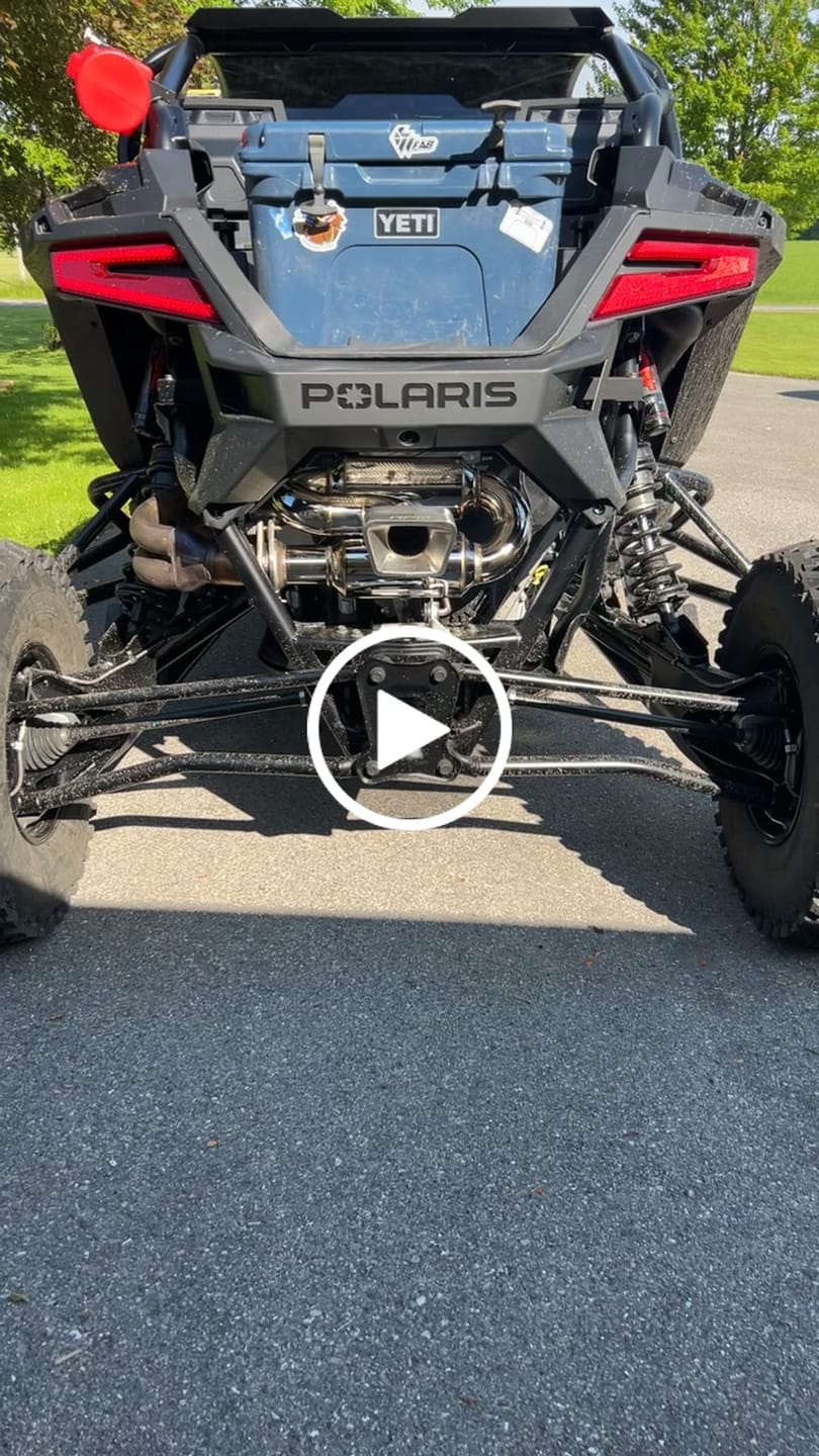 Customer video review of RPM Polaris RZR Pro R 3" DUAL Sport Muffler W/ 3" Tip