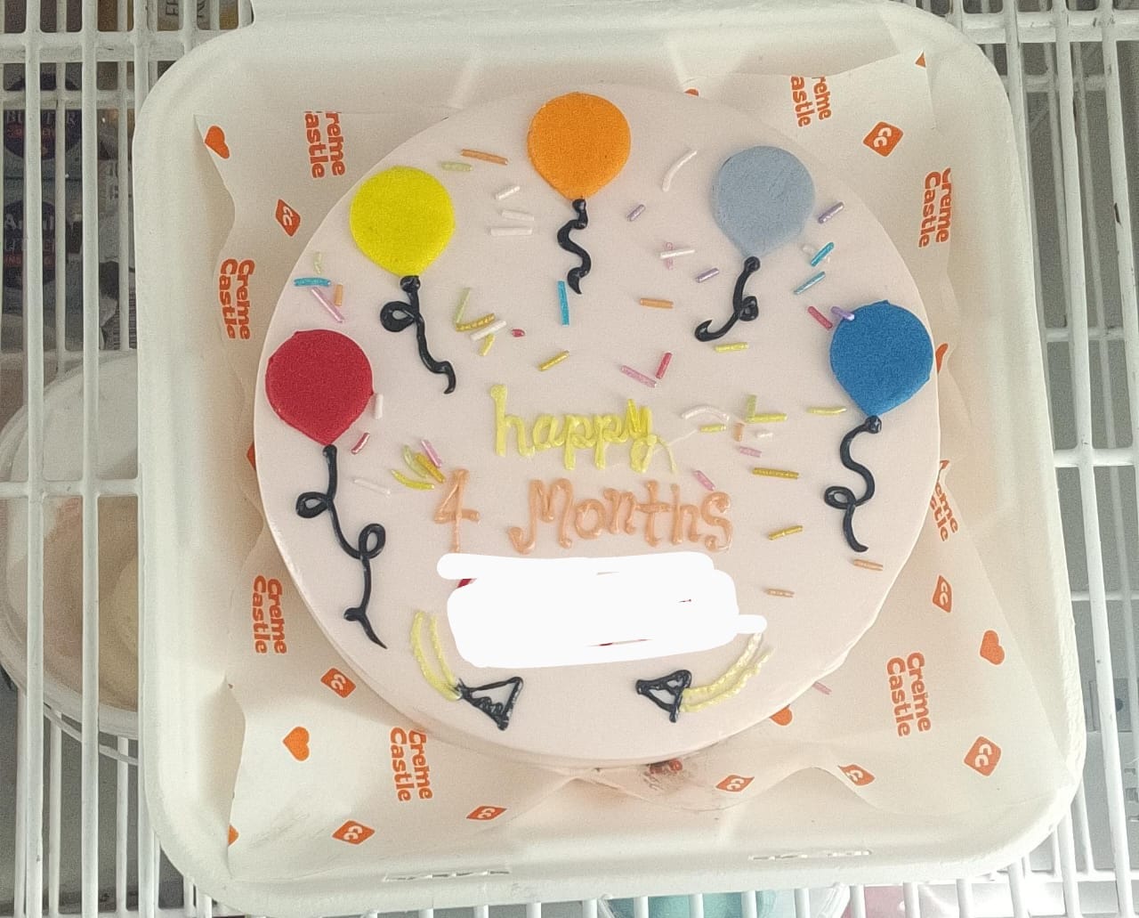 Customer photo review of Balloon Bento Cake
