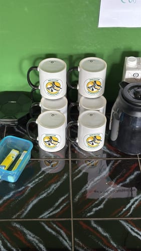 Customer photo review of TassenExpress - Becher Keramik Tasse mit Logo bedruckt 325ml Firmenlogo