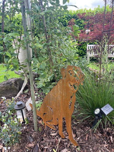 Customer photo review of Gartenstecker Labrador sitzend