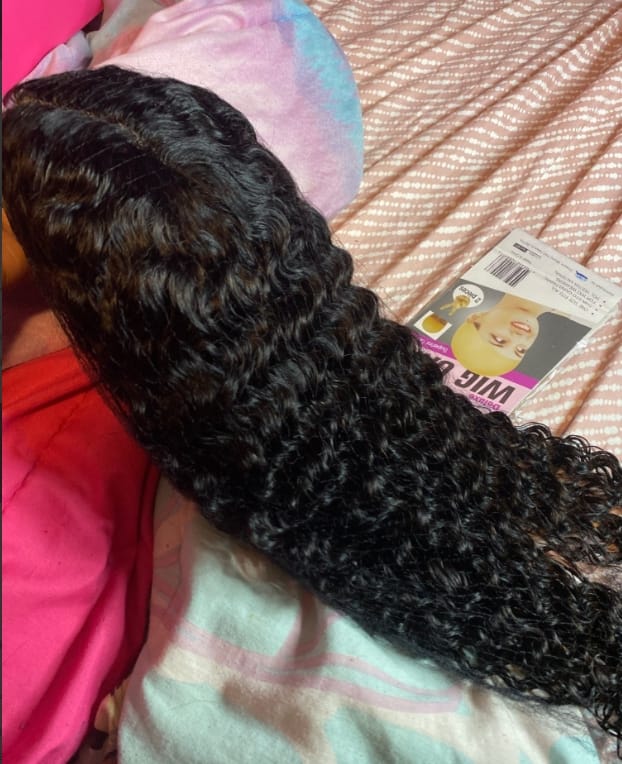 Customer photo review of MORE FACE Deep Wave Curly Human Hair Wigs 13x4 13x6 Transparent Lace Front Human Hair Wigs