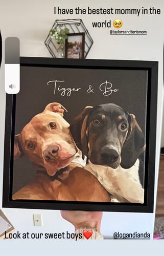 Customer photo review of Pet Art Canvas Wrap