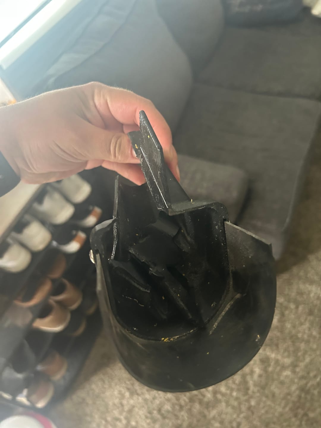 Customer photo review of Ridgid Dual Bevel Miter Saw Dust Collection