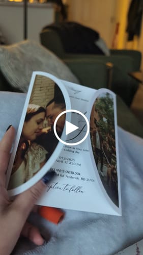 Customer video review of Gatefold Wedding Invitation with Photo
