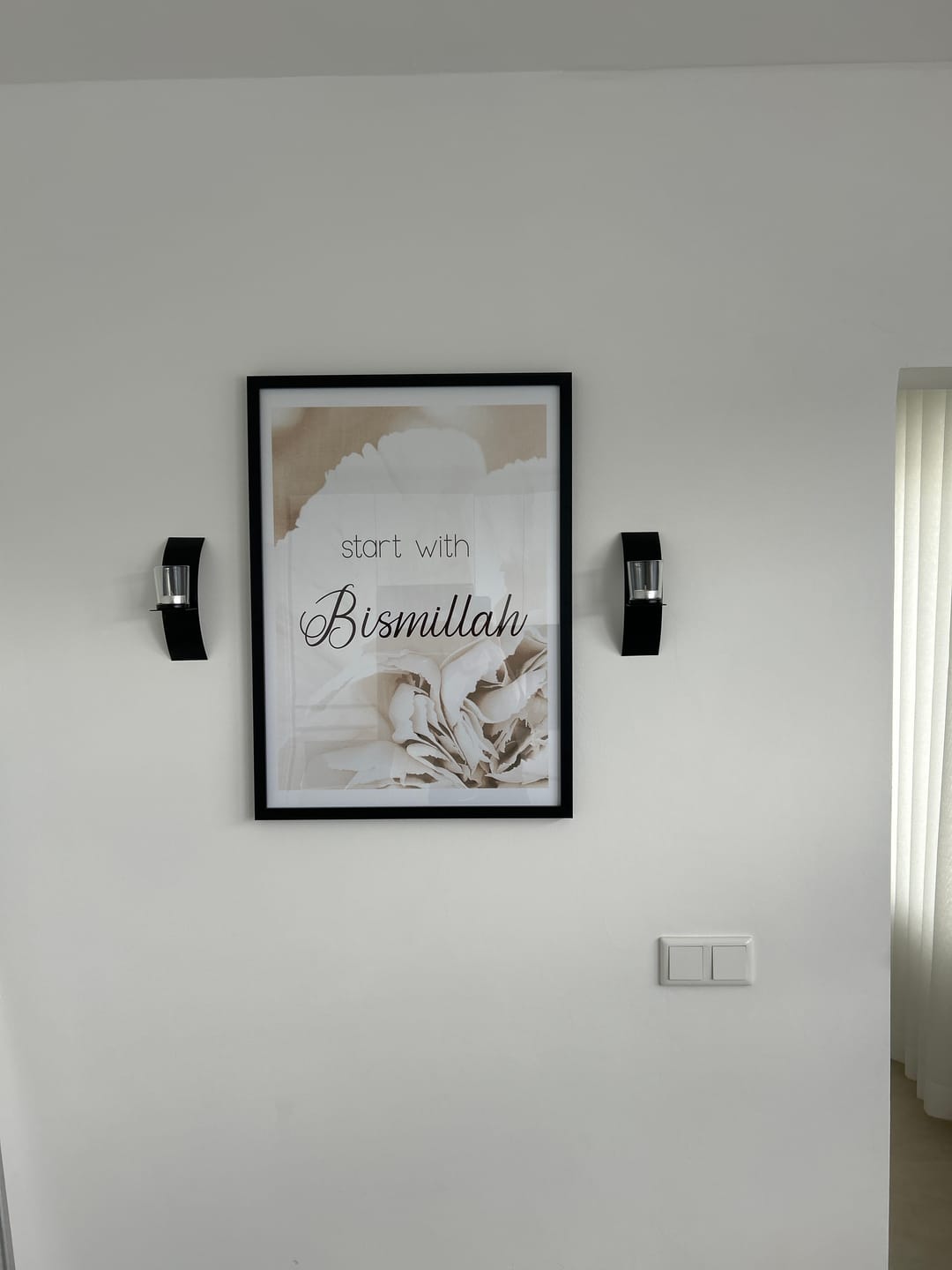 Customer photo review of Start with Bismillah - rosa, weiß oder beige - Poster