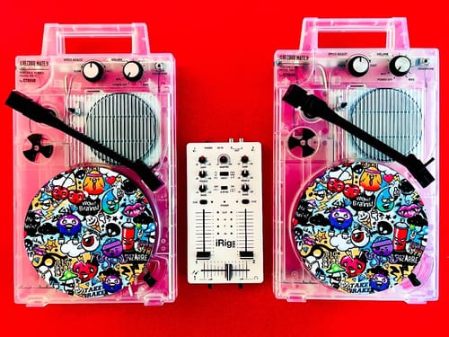 Customer photo review of STOKYO RECORD MATE Portable Record Player CLEAR EDITION RM-1C