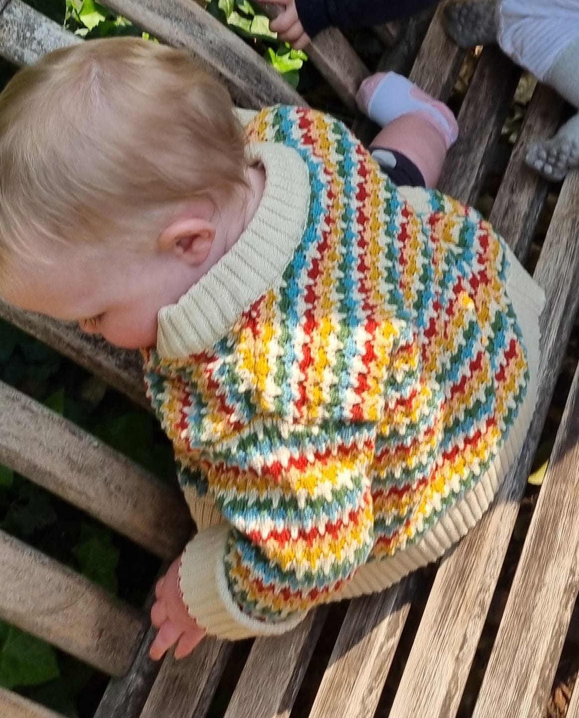 Customer photo review of From One To Another Rainbow Days Knitted Cardigan