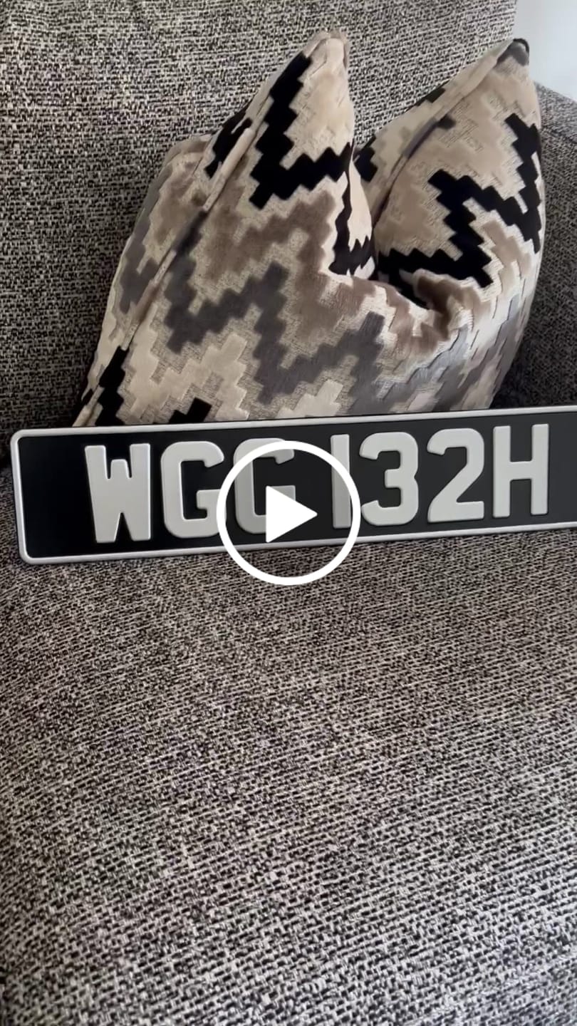 Customer video review of Classic Oblong Metal Pressed Number Plate - 520mm x 111mm