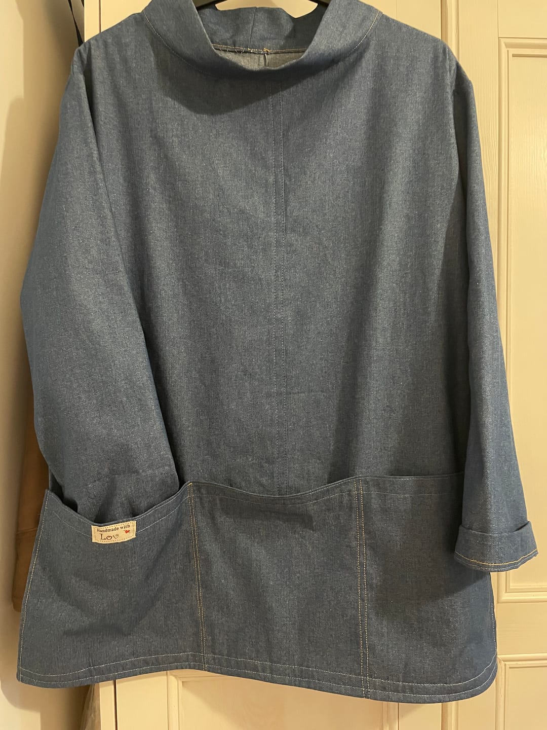Customer photo review of 8oz Washed Denim Fabric