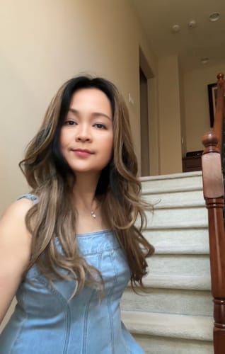 Customer photo review of Amber Balayage Full Volume Hair Topper