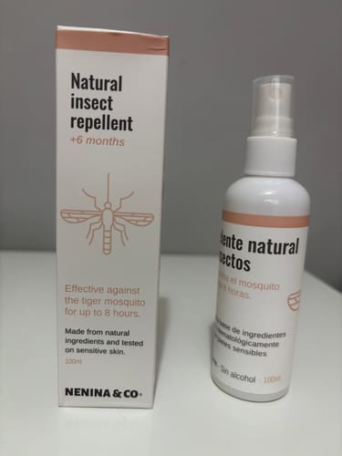 Customer photo review of 2 Spray Repelente Natural de insectos de Citronela, Eucalyptus, Alcanfor, Aceites de limón 200 ml la segunda al 50 % Nenina & Co
