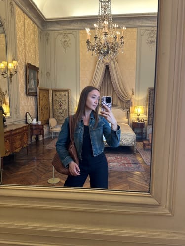 Customer photo review of Cropped Denim Shirts