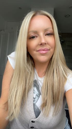 Customer photo review of Remy Human Hair Invisible Wire Extension - Mixed Blonde