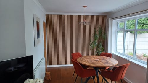 Customer photo review of Acoustic Slat Panel - Natural Oak
