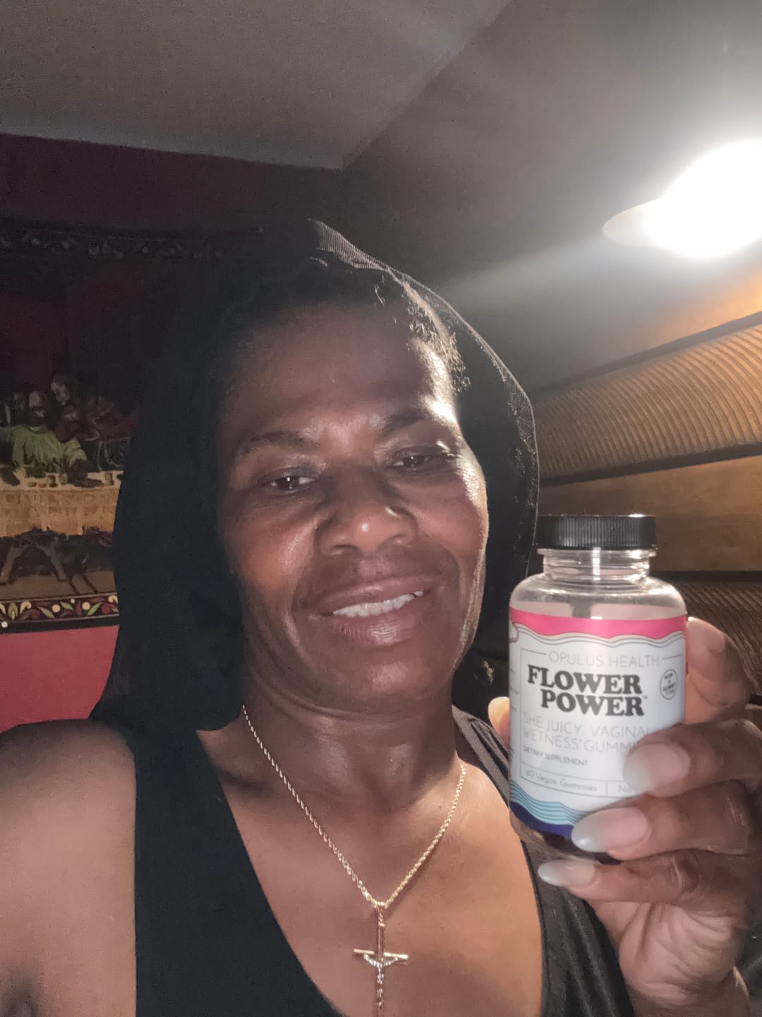 Customer photo review of Flower Power® 'She Juicy' Vaginal Moisture Gummies  (60ct/each)