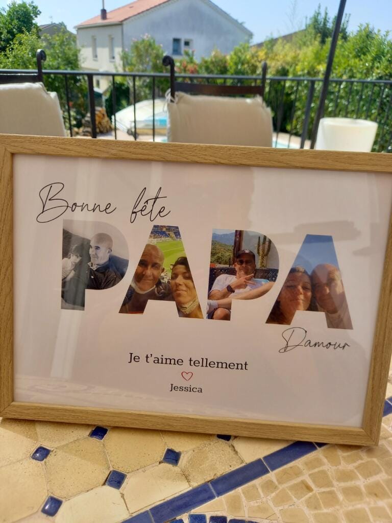 Customer photo review of Bonne fête Papa - Affiche Personnalisée