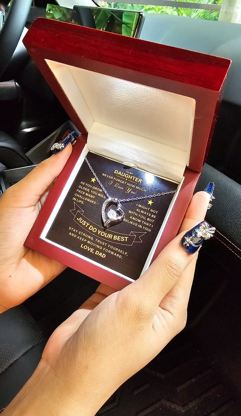 Customer photo review of To My Daughter / From Dad Luxury Necklace Gift  SS#1103