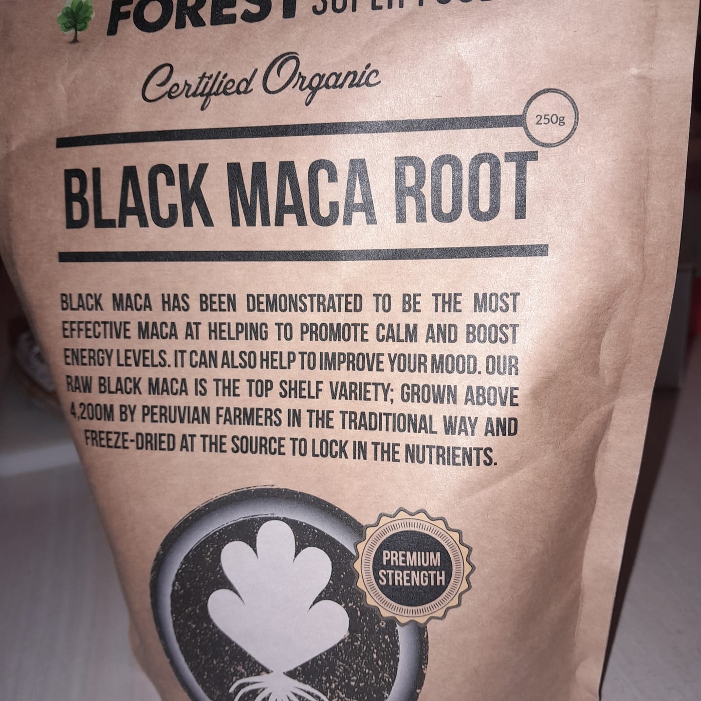 Customer photo review of Certified Organic Black Maca Powder