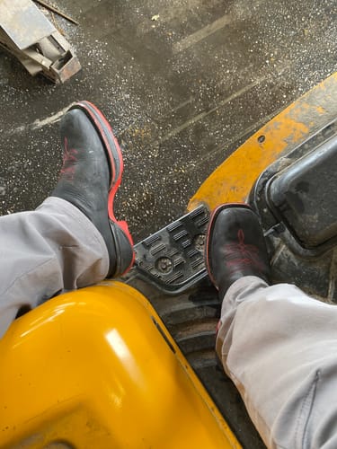 Customer photo review of Black Leather Botin With Lightweight Soles - Square Toe