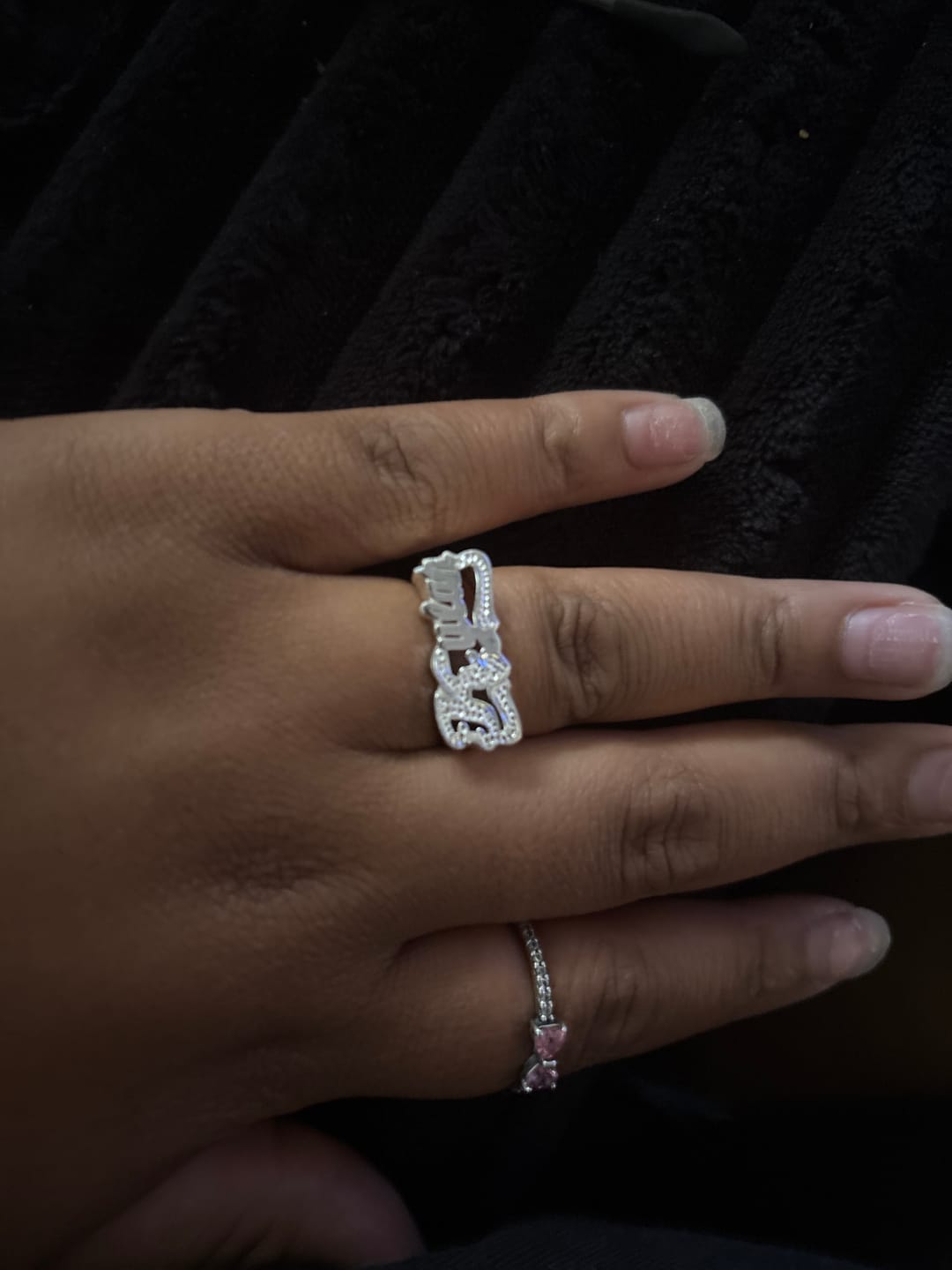 Customer photo review of Personalized Name Ring - Custom Name Ring
