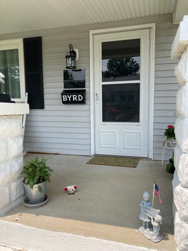 Customer photo review of House Address Sign - Metal Wall Art